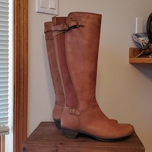 Cognac Leather Riding Boots